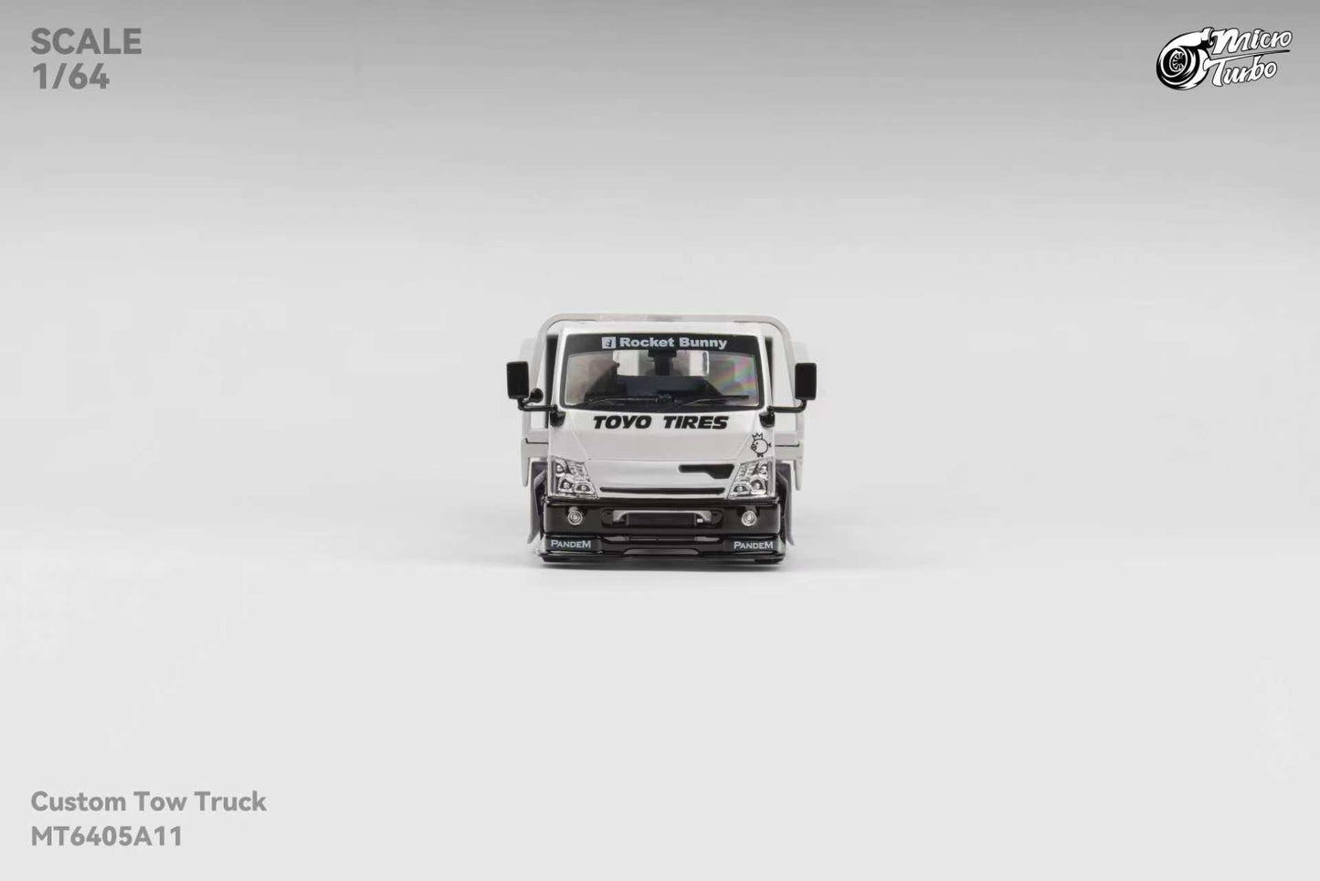 MicroTurbo 1/64 300 Series II - Custom Tow Truck - Metallic White Pandem Rocket Bunny Livery