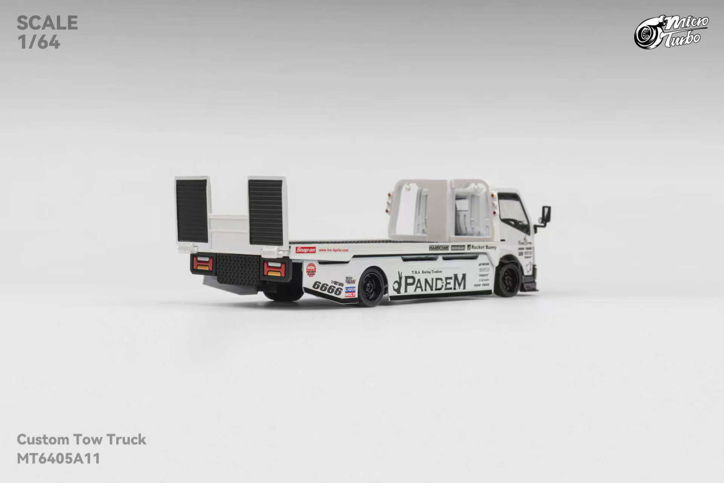 MicroTurbo 1/64 300 Series II - Custom Tow Truck - Metallic White Pandem Rocket Bunny Livery