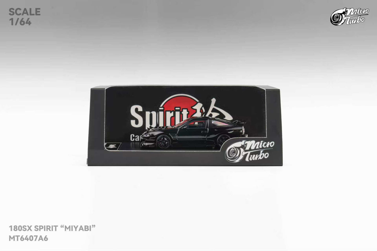 MicroTurbo 1/64 S13 Silvia 180SX Spirit Rei Modified Black