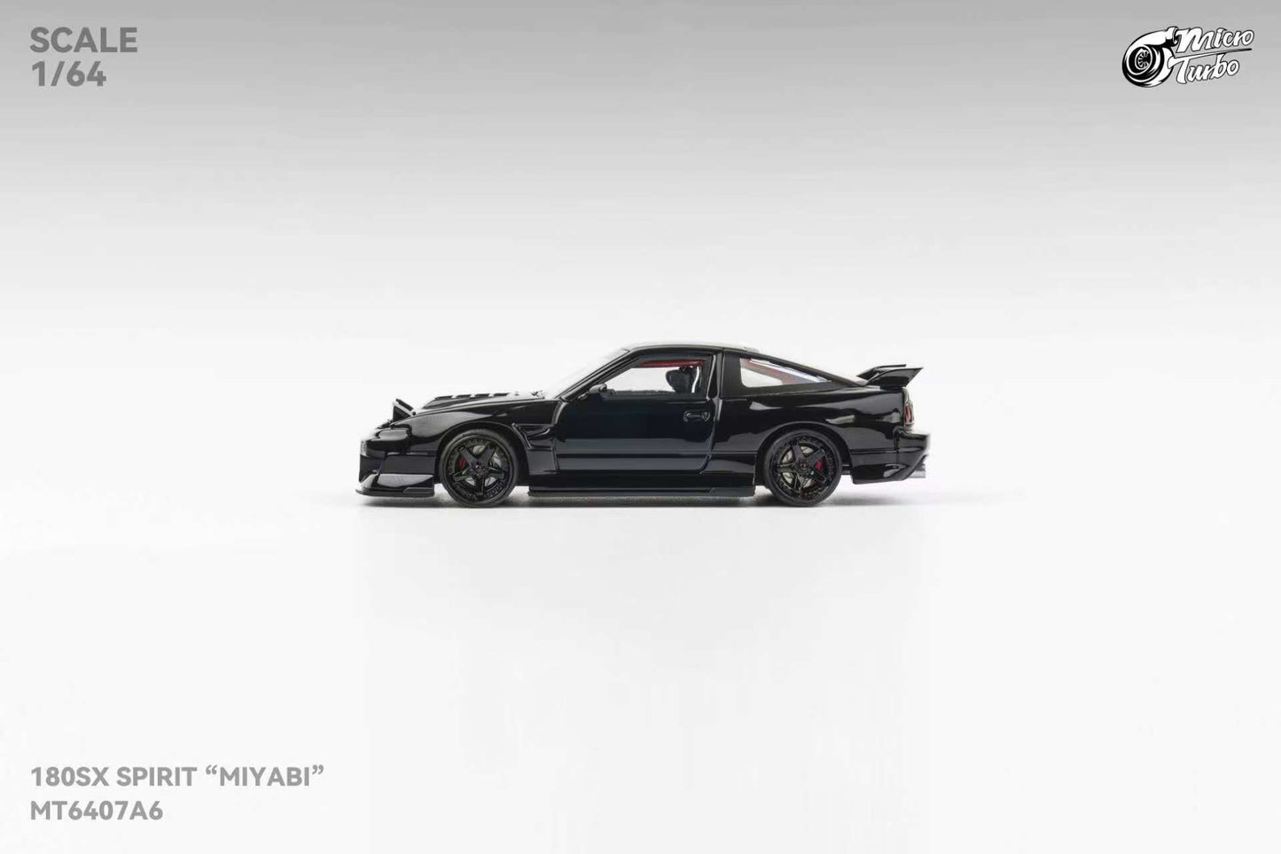 MicroTurbo 1/64 S13 Silvia 180SX Spirit Rei Modified Black