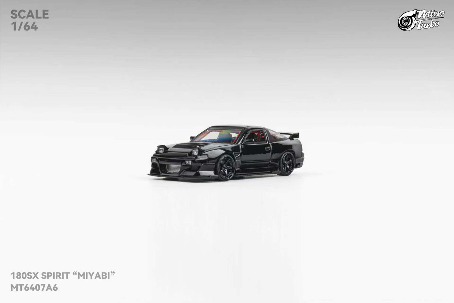 MicroTurbo 1/64 S13 Silvia 180SX Spirit Rei Modified Black