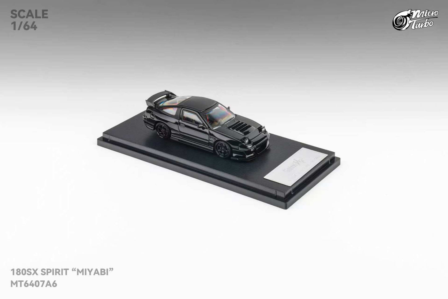 MicroTurbo 1/64 S13 Silvia 180SX Spirit Rei Modified Black