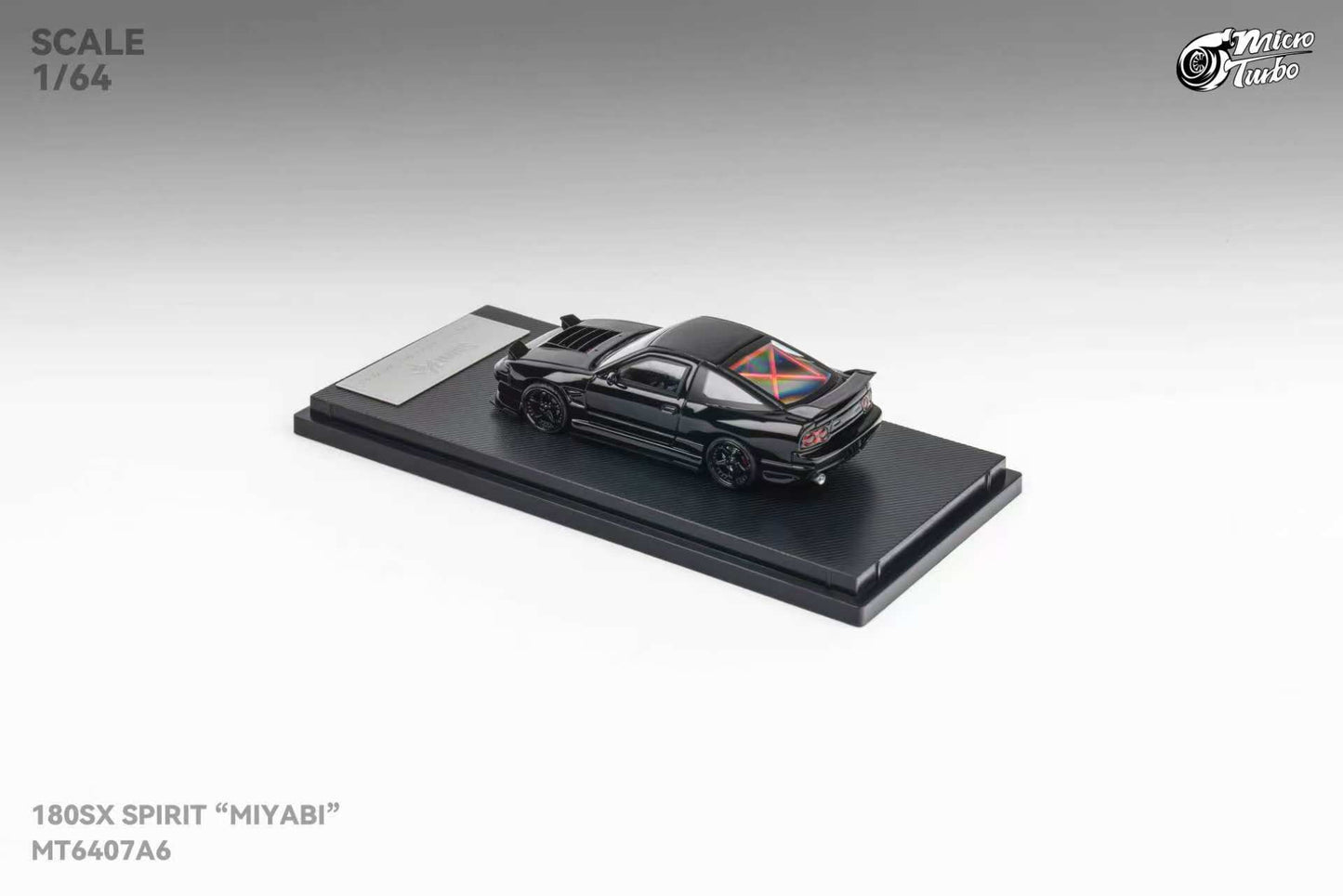 MicroTurbo 1/64 S13 Silvia 180SX Spirit Rei Modified Black