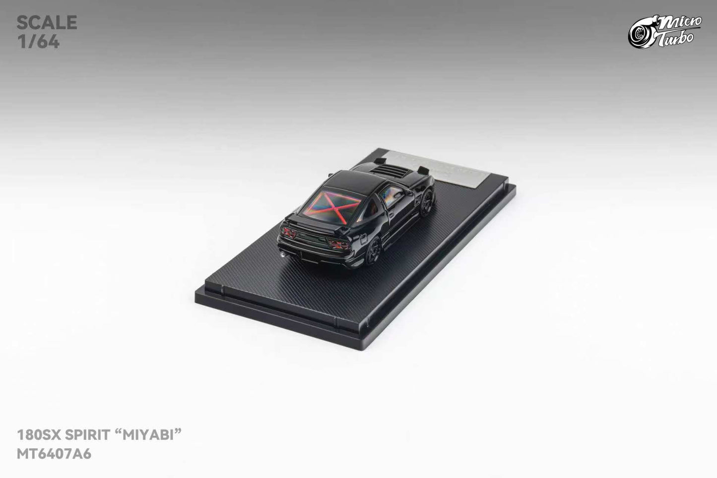 MicroTurbo 1/64 S13 Silvia 180SX Spirit Rei Modified Black