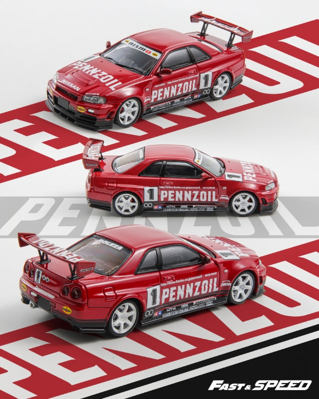 Fast Speed 1/64 Skyline GT-R R34 Nismo Z-Tune - Pennzoil Livery ***AIT Carshow Special ***