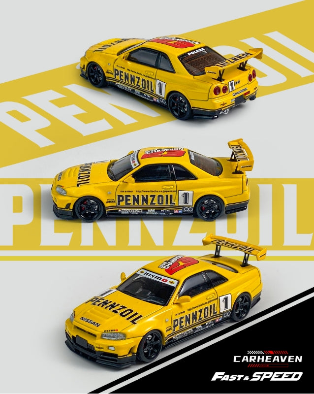 Fast Speed 1/64 Skyline GT-R R34 Nismo Z-Tune - Pennzoil Livery ***AIT Carshow Special ***
