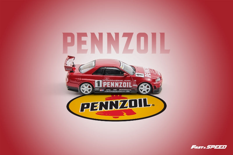 Fast Speed 1/64 Skyline GT-R R34 Nismo Z-Tune - Pennzoil Livery ***AIT Carshow Special ***