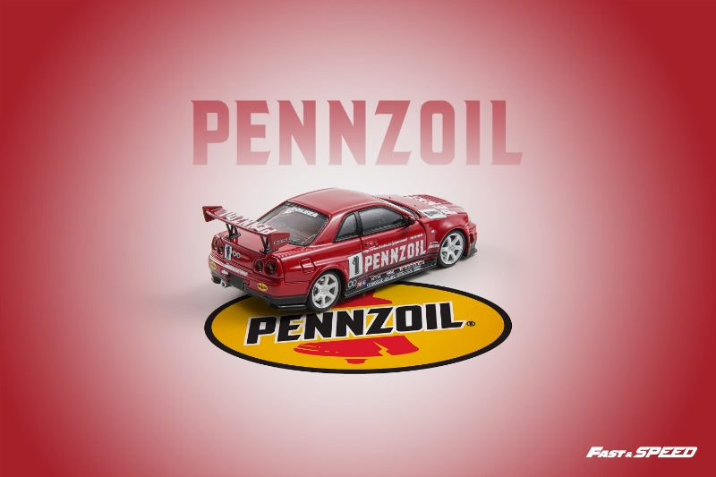 Fast Speed 1/64 Skyline GT-R R34 Nismo Z-Tune - Pennzoil Livery ***AIT Carshow Special ***