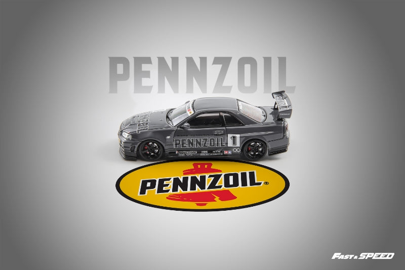 Fast Speed 1/64 Skyline GT-R R34 Nismo Z-Tune - Pennzoil Livery ***AIT Carshow Special ***