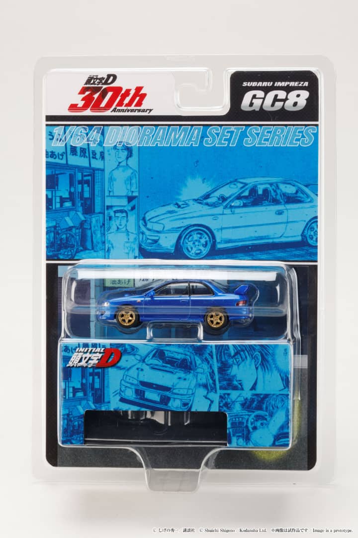 Hobby Japan 1/64 Impreza Blue (Initial D 30th Anniversary Diorama Set Series)