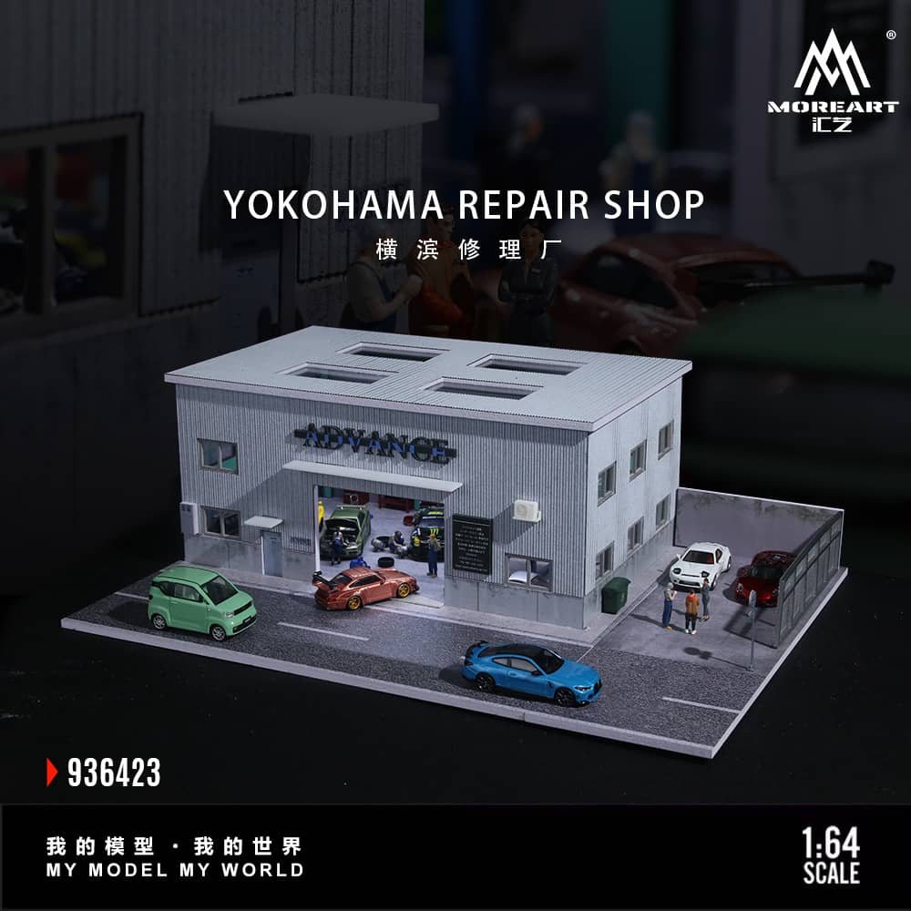 MoreArt 1/64 Yokohama Repair Shop (MO936423) Size: 30 x 30 x 13cm 