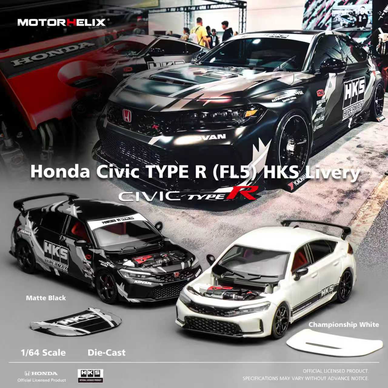 ETA: Jul 2026 ] Motorhelix 1/64 Honda Civic Type-R FL5 HKS Livery