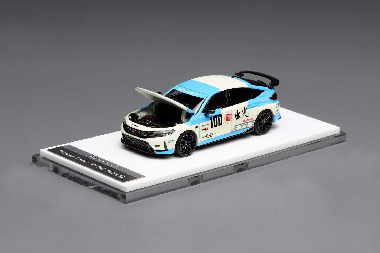 Motorhelix 1/64 Honda Civic Type-R FL5 Blue Idemitsu Motion Livery
