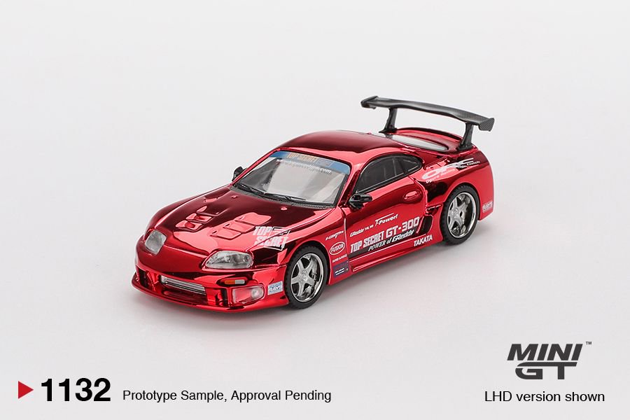 「Chase」1/64 MINI GT Toyota Supra (A80) Chase Toyota Supra A80 Top Secret GT-300 Top Secret Gold