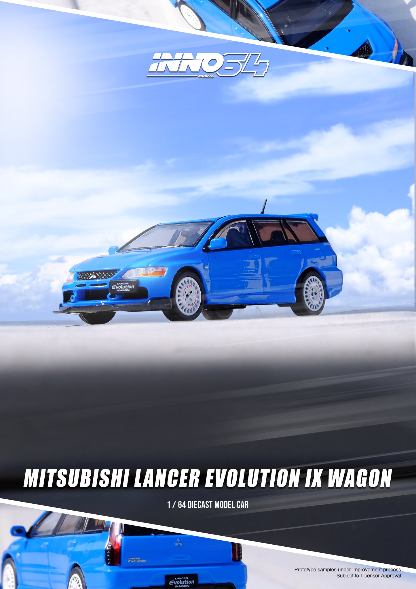 Inno64 1/64 Mitsubishi Lancer Evolution IX Wagon Blue