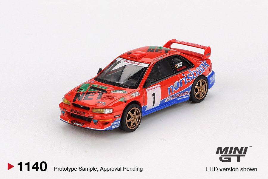 Mini GT 1/64 Subaru Impreza WRC97 #1 1999 DRM Champion – Black Ice