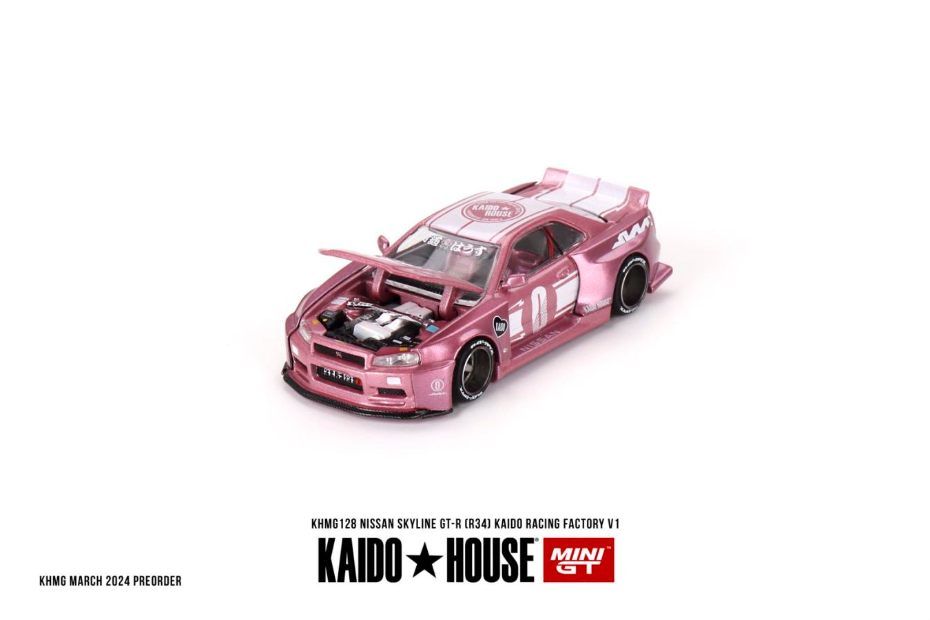 Kaido★House x Mini GT 1/64 Nissan Skyline GT-R (R34) KAIDO RACING FACTORY V1