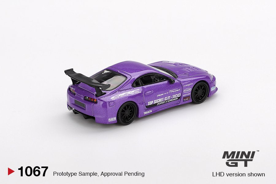 Mini GT 1/64 Toyota Supra (A80) Top Secret GT-300 Top Secret Purple