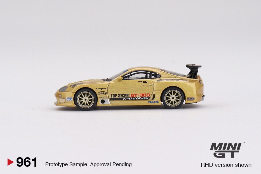 Mini GT 1/64 Toyota Supra (A80) Top Secret GT-300
Top Secret Gold