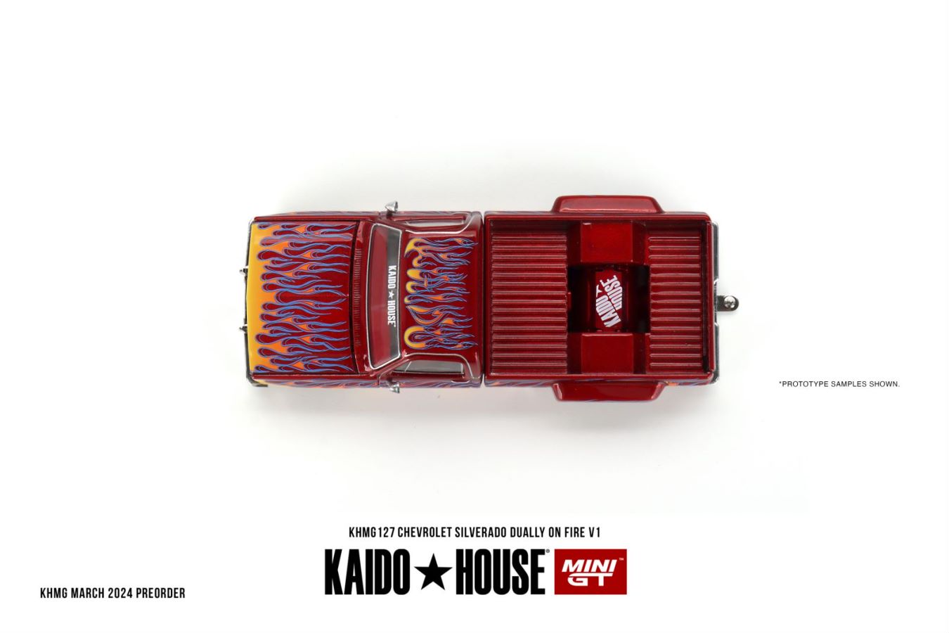 Kaido★House x Mini GT 1/64 Chevrolet Silverado Dually on Fire V1