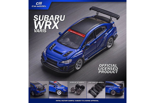 CM Model 1/64 Subaru WRX STi S4 VAB Varis Edition - Blue