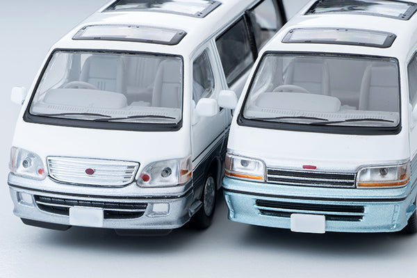Tomica Limited Vintage 1/64 LV-N208d HIACE Super Custom White and Sky Blue in 90s