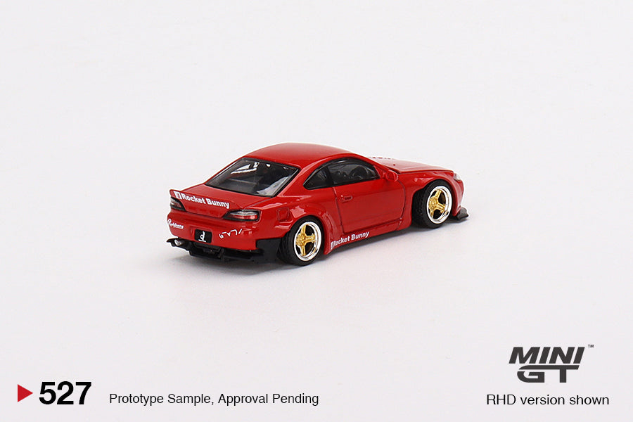 Mini GT 1/64 Nissan Silvia S15 Rocket Bunny – Red ***in clamshell blisters***