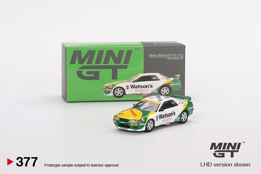 Mini GT 1/64 Nissan Skyline GT-R (R32) Group A #2 1991 Macau GP ***in clamshell blisters***