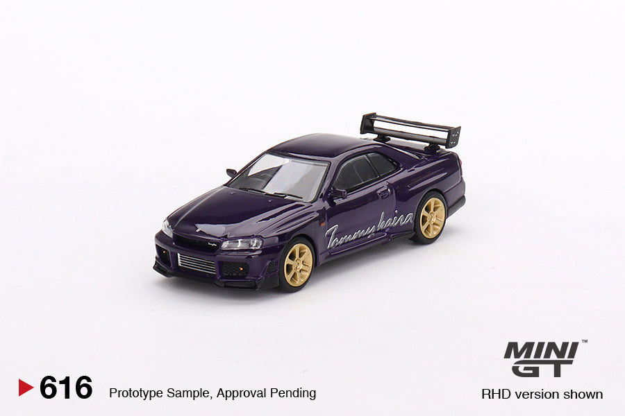 Mini GT 1/64 Nissan Skyline GT-R (R34) Tommykaira R-Z – Midnight Purple ***in clamshell blisters****