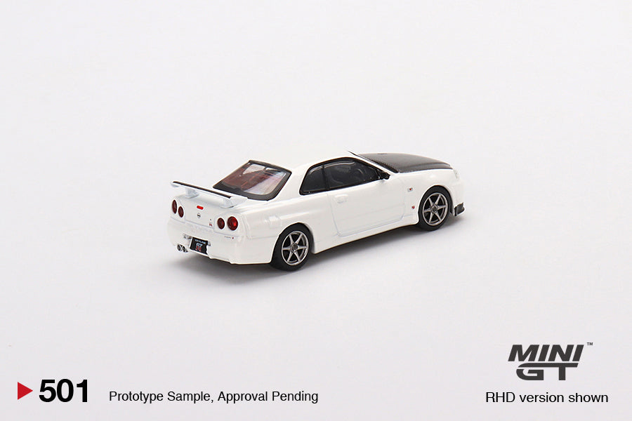 Mini GT 1/64 Nissan Skyline GT-R R34 V-Spec II N1 White ***in clamshell blisters***