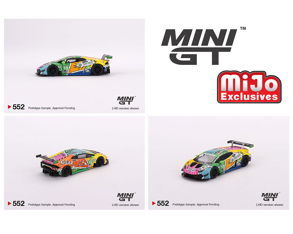 Mini GT 1/69 Lamborghini Huracán GT3 EVO #19 GEAR Racing 2020 IMSA Daytona 24 Hrs ***in clamshell blisters***