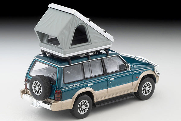 Tomica Limited Vintage 1/64 LV-N206c PAJERO Mid. Wide VR Opt. Pts. GR 1991 w/ Tent/Fig.