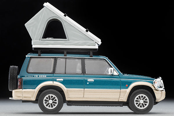 Tomica Limited Vintage 1/64 LV-N206c PAJERO Mid. Wide VR Opt. Pts. GR 1991 w/ Tent/Fig.