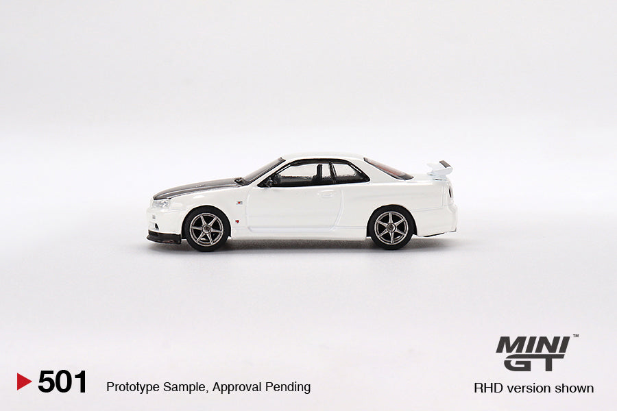 Mini GT 1/64 Nissan Skyline GT-R R34 V-Spec II N1 White ***in clamshell blisters***