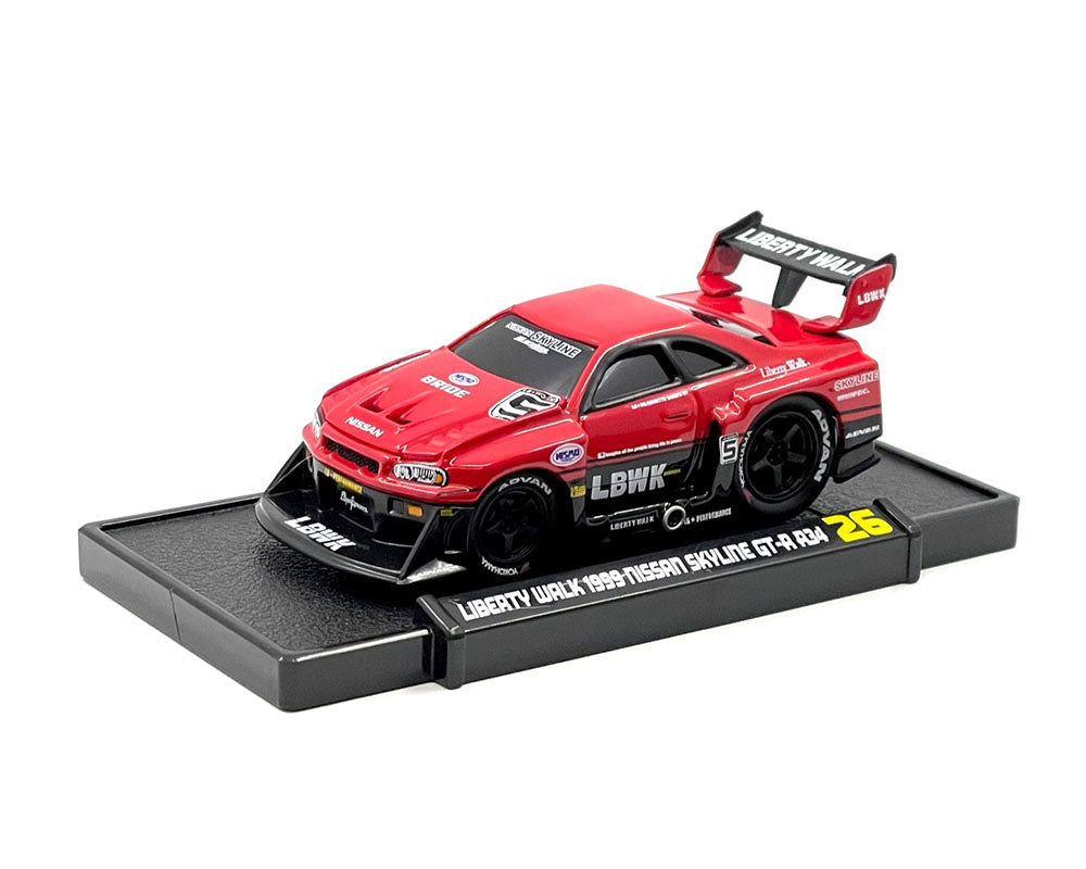 Muscle Machines 1/64 Nissan 1999 Skyline GT-R R34 LBWK