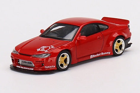 Mini GT 1/64 Nissan Silvia S15 Rocket Bunny – Red ***in clamshell blisters***