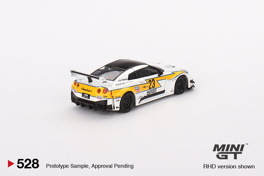 Mini GT 1/64 NISSAN LB-Silhouette WORKS GT 35GT-RR Ver.1 LB Racing – White ***in clamshell blisters***