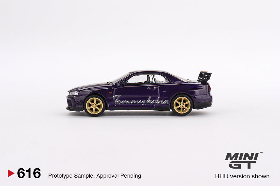 Mini GT 1/64 Nissan Skyline GT-R (R34) Tommykaira R-Z – Midnight Purple ***in clamshell blisters****