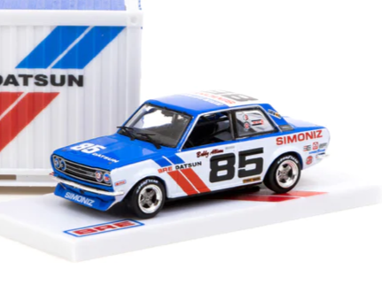Tarmac Works 1/64 BRE Datsun 510 Trans-Am 2.5 Championship 1972 #85 With Container