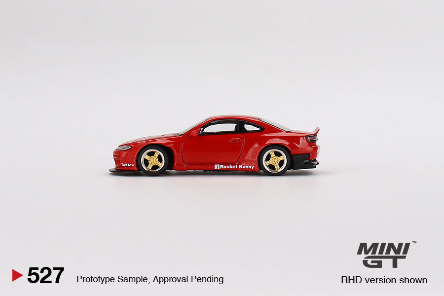 Mini GT 1/64 Nissan Silvia S15 Rocket Bunny – Red ***in clamshell blisters***