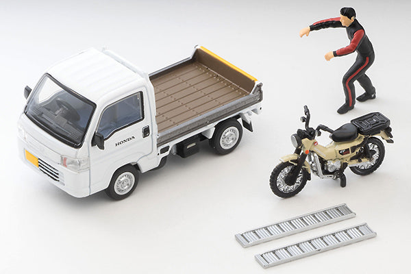 Tomica Limited Vintage 1/64 LV-N330a Honda ACTY TRUCK Bike Shop Spec. WT with CT125 Incl