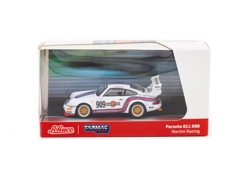 Tarmac Works x Schuco 1/64 Porsche 911 RSR Martini Racing