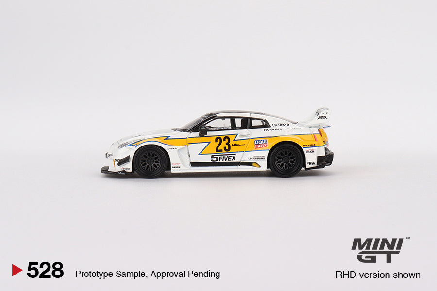Mini GT 1/64 NISSAN LB-Silhouette WORKS GT 35GT-RR Ver.1 LB Racing – White ***in clamshell blisters***
