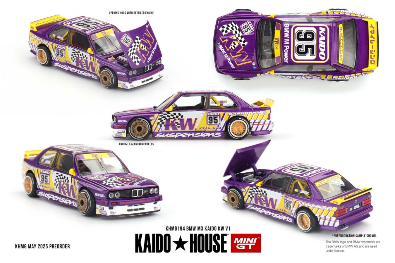 Mini GT x Kaido★House 1/64 BMW M3 Kaido KW V1