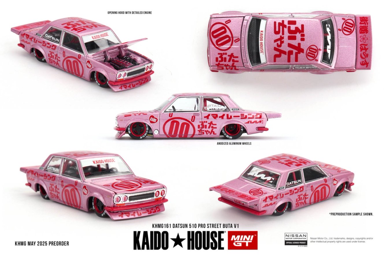 Mini GT x Kaido★House 1/64 Datsun 510 Pro Street Buta V1