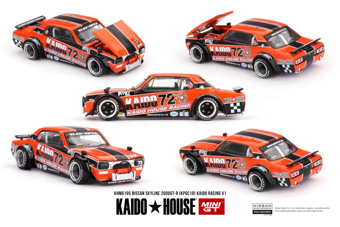 Mini GT x Kaido★House 1/64 Nissan Skyline 2000GT-R (KPGC10) Kaido Racing V1