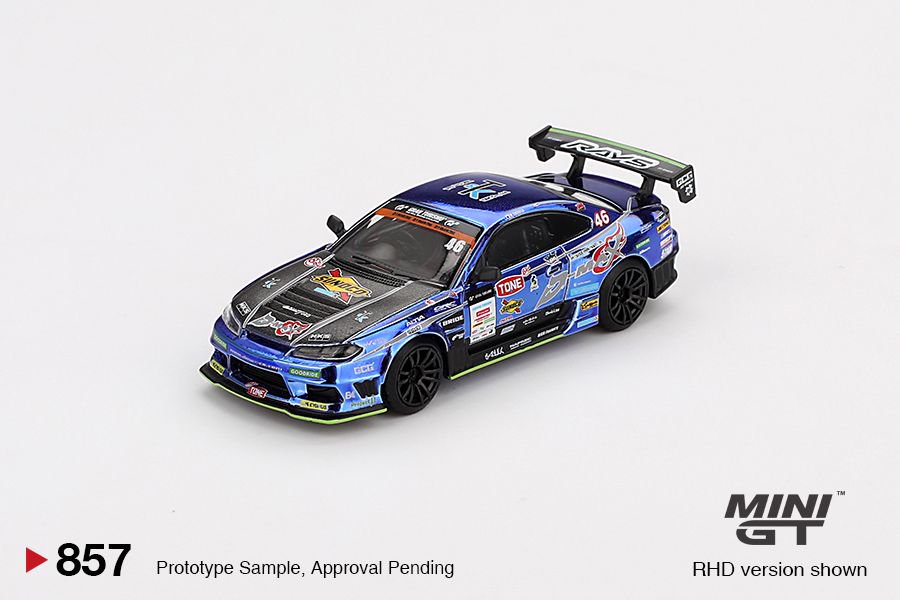 Mini GT 1/64 Nissan Silvia (S15) D-MAX #46 D-MAX Racing 2023 D1 Grand Prix *** in clamshell blister packaging****