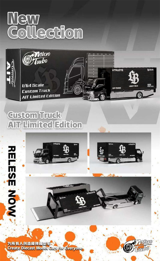 MicroTurbo 1/64 300 Series II - Custom Gull Wing Truck Black LB ***AIT Exclusive***