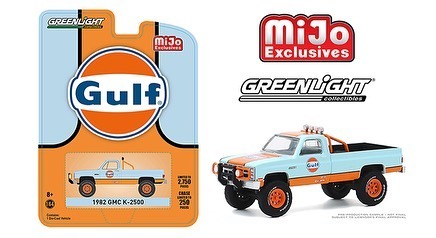 Greenlight 1:64 MiJo Exclusive 1982 GMC K-2500 GULF Limited 3,000