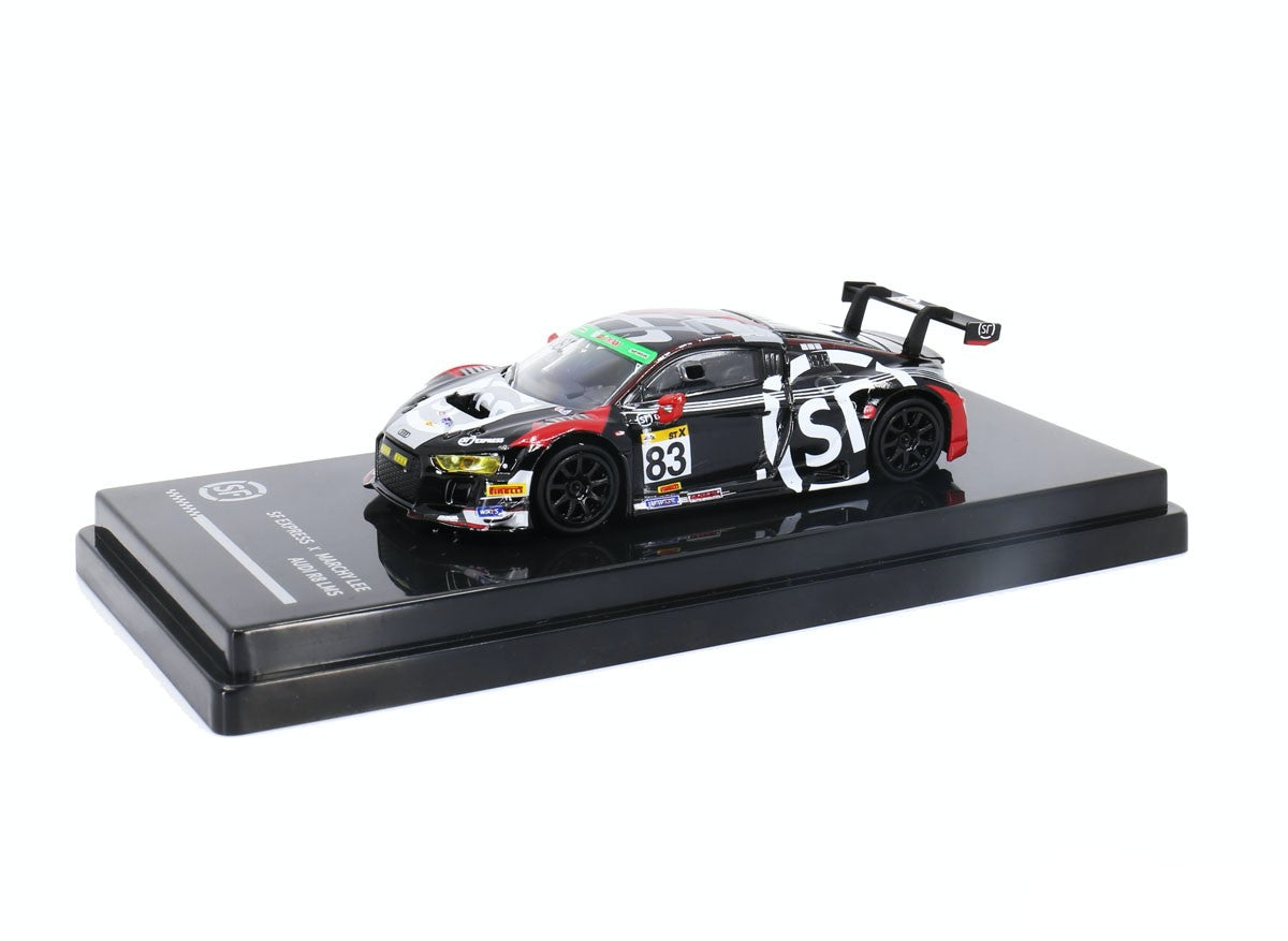 Inno64 x PopRace 1:64 Audi R8 LMS SF Express 2020 W/ Clear Case and Base Plate